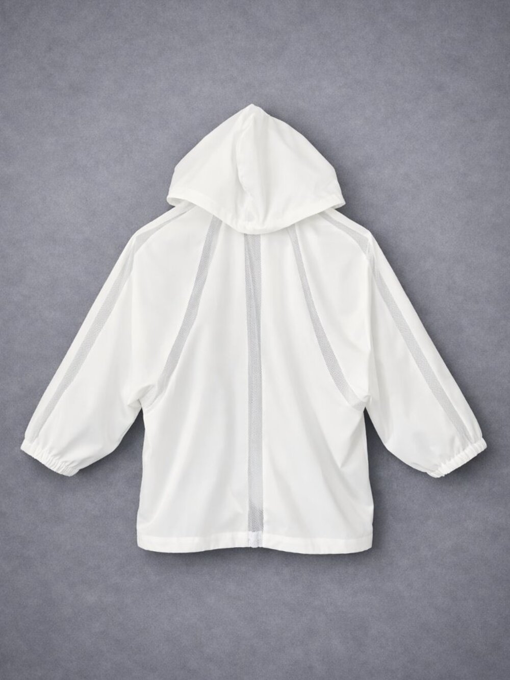 White Lightweight Windbreaker Jacket • Dolman Boxy Oversized • Size M - Picture 9 of 15
